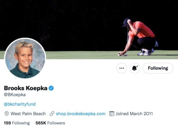 Brooks Koepka Twitter Bio