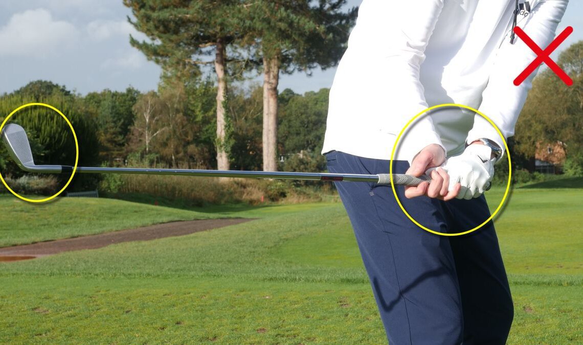 What does 'fanning' the golf club mean?