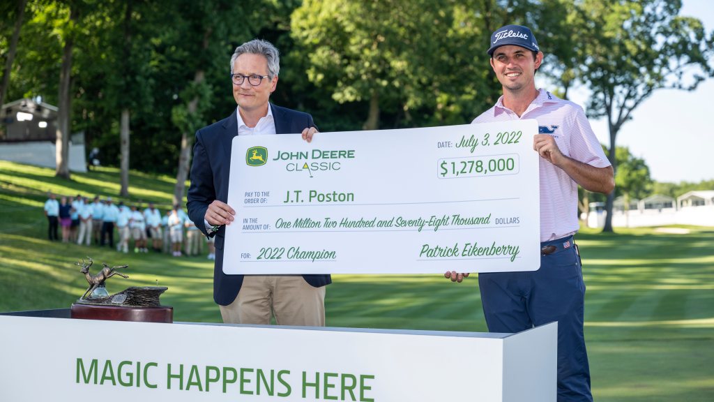 2022 John Deere Classic prize money payouts for each PGA Tour player