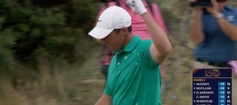 WATCH: Rory McIlroy holes INCREDIBLE bunker shot at…