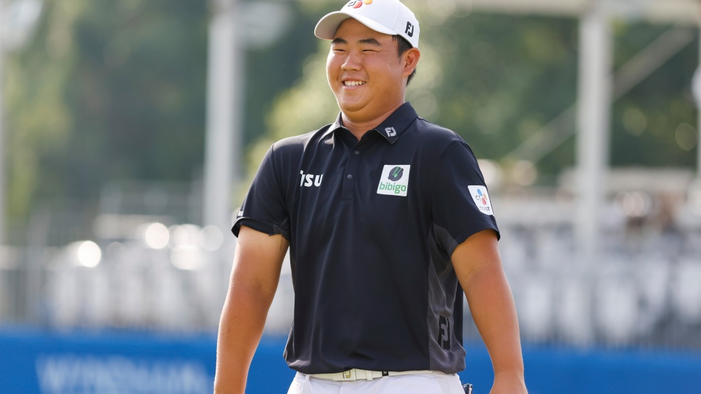 Joohyung Kim tied for lead after wild two days