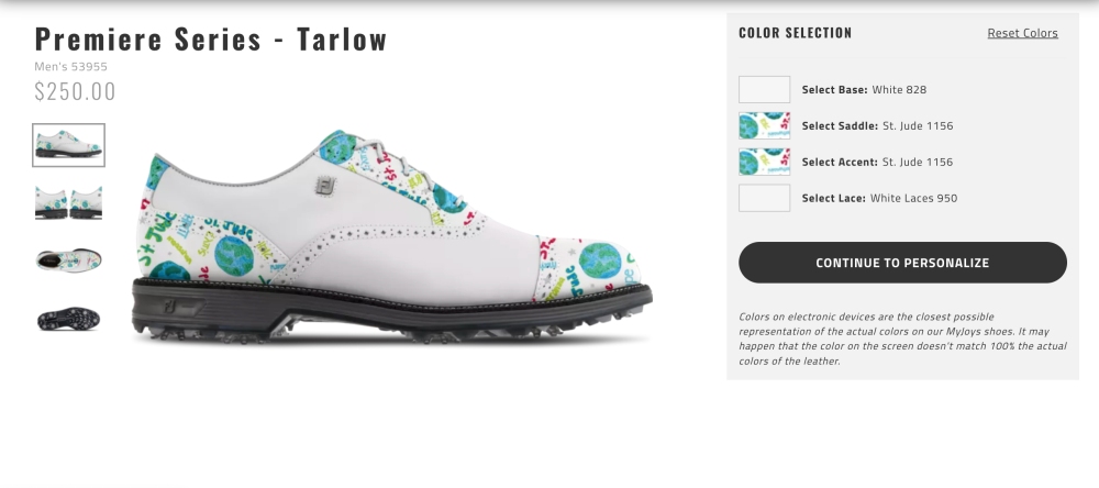 FootJoy Premiere Series Tarlow with St. Jude MyJoys print