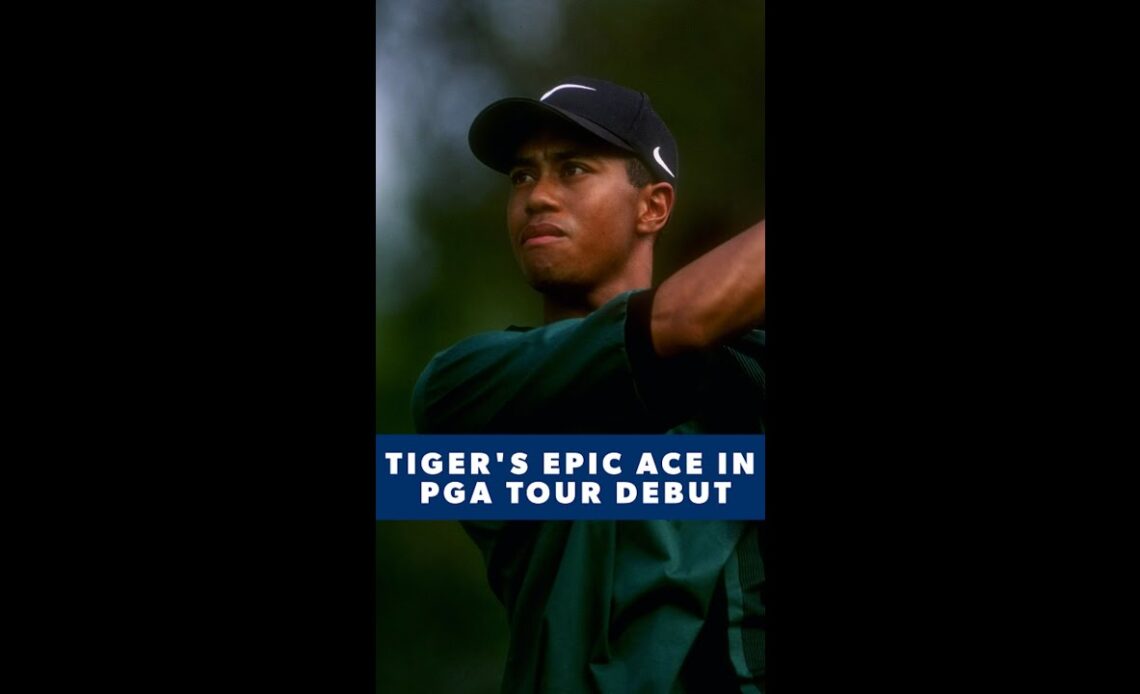 20-year-old Tiger Woods makes ace in pro debut