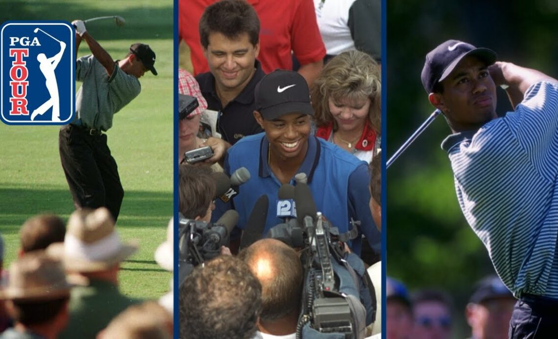 20-year-old Tiger Woods’ professional debut in 1996 | Full highlights