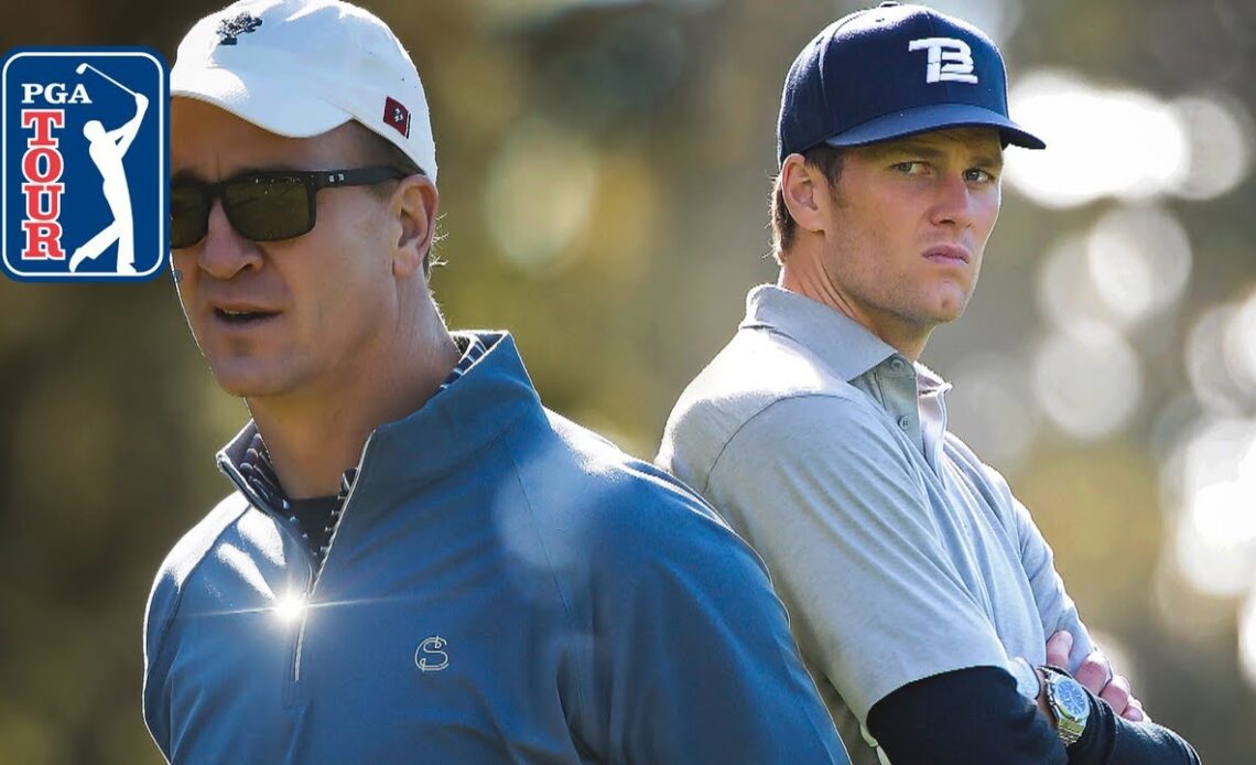 Best Tom Brady and Peyton Manning golf highlights