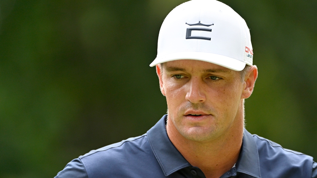 Bryson DeChambeau takes rope to the face at Chicago event