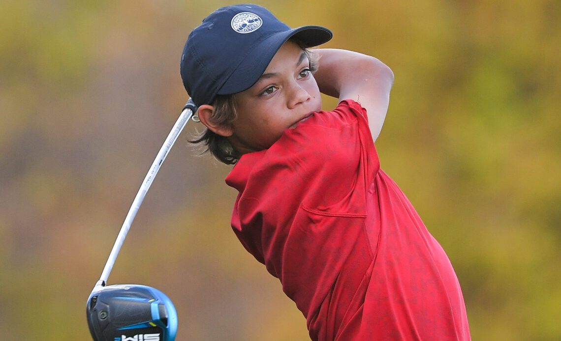 Charlie Woods Shoots Best Ever Round With Dad Tiger Caddying