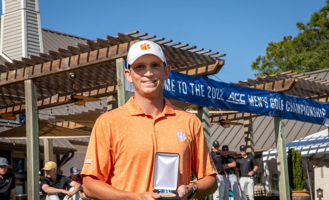 Clemson’s Jacob Bridgeman Wins ACC Men’s Golf Individual Championship