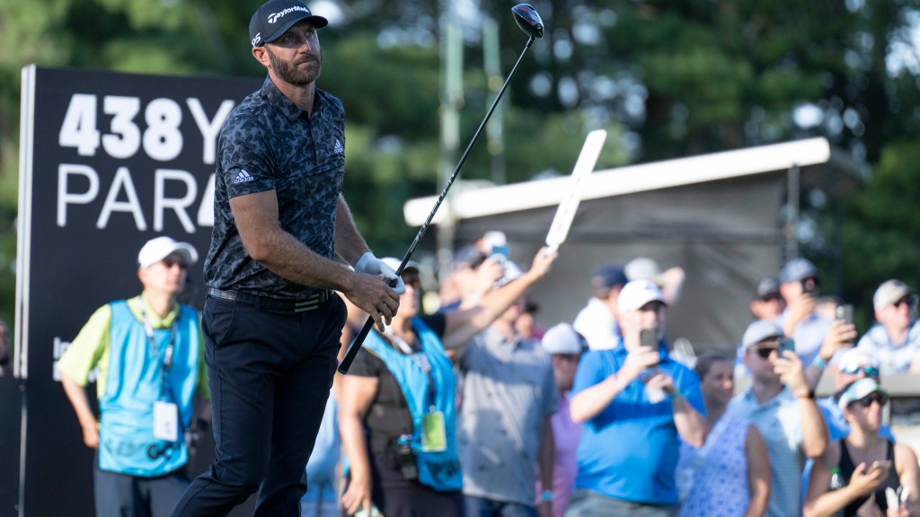 Dustin Johnson eagles first playoff hole to win