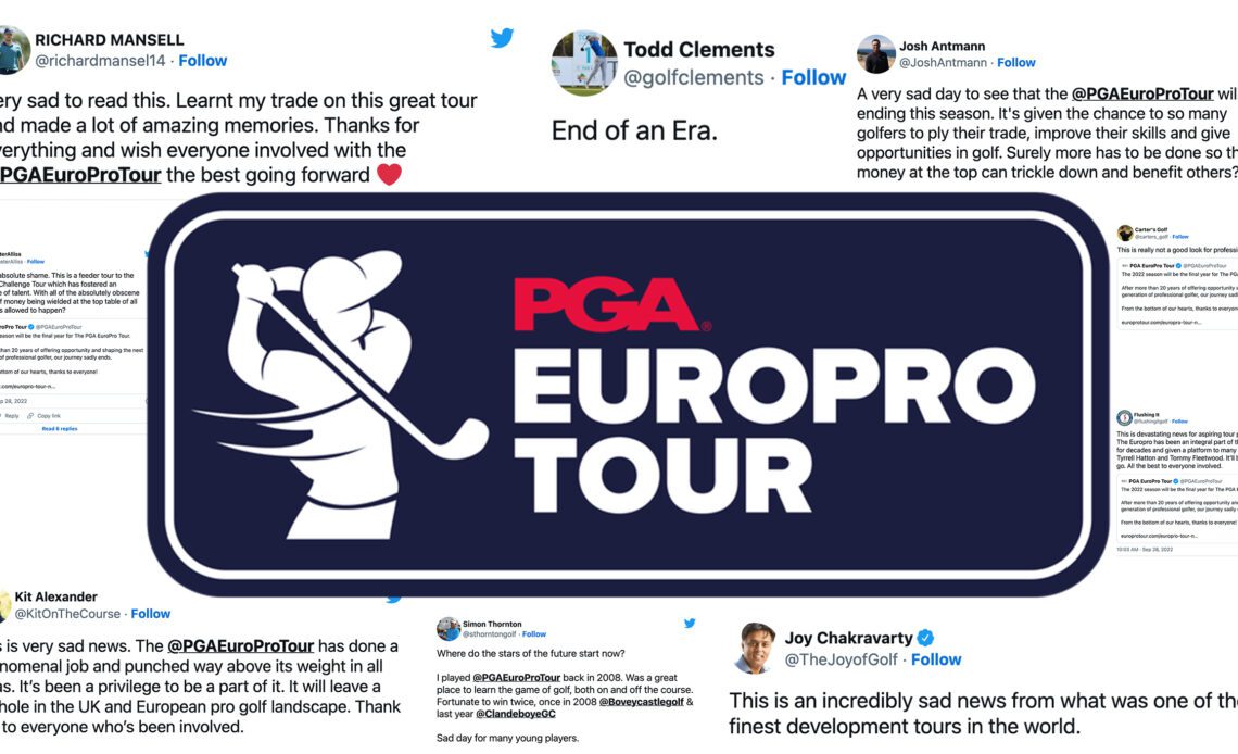 End Of An Era' - Golf World Reacts To EuroPro Tour Ending