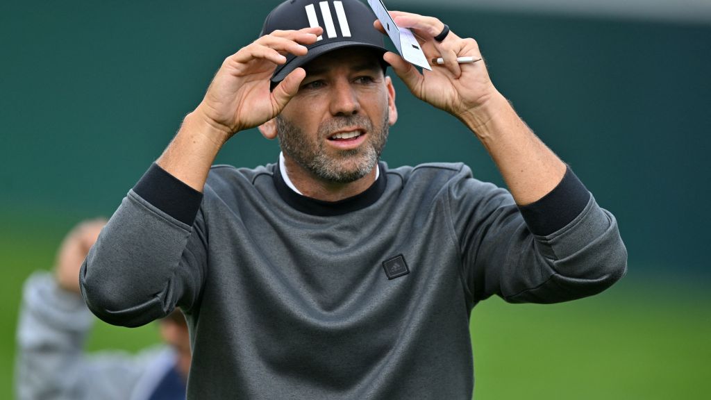 Sergio Garcia at Texas-Alabama game after WD from BMW PGA Championship