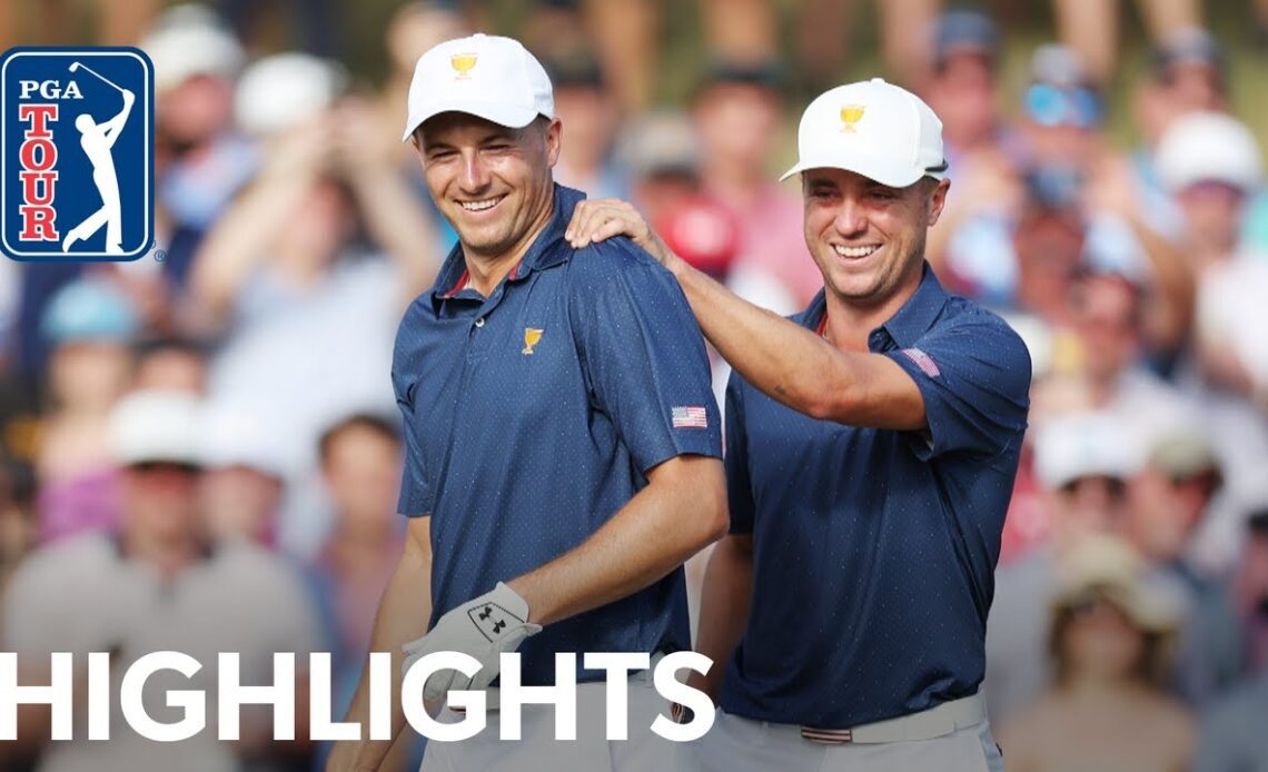 Spieth and Thomas' Round 4 Four-ball highlights | Presidents Cup | 2022
