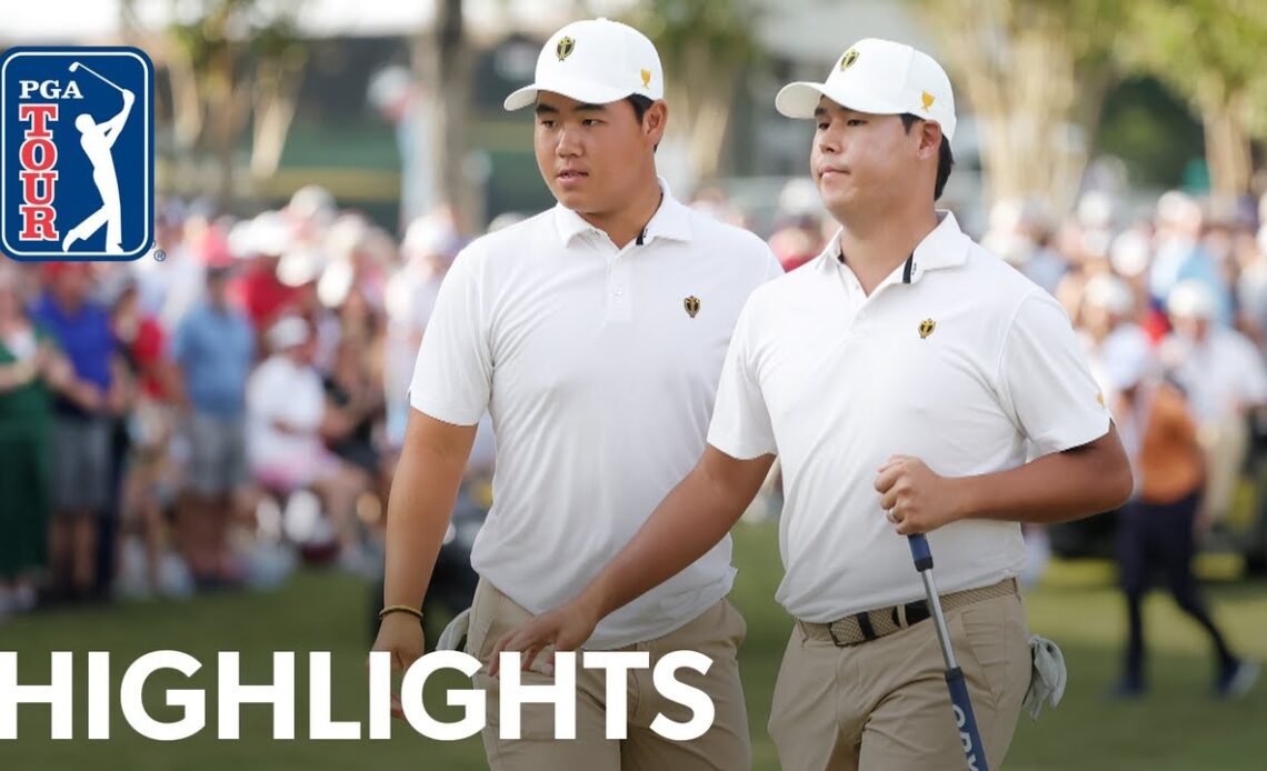 T. Kim and S. Kim's Round 4 Four-ball highlights | Presidents Cup | 2022