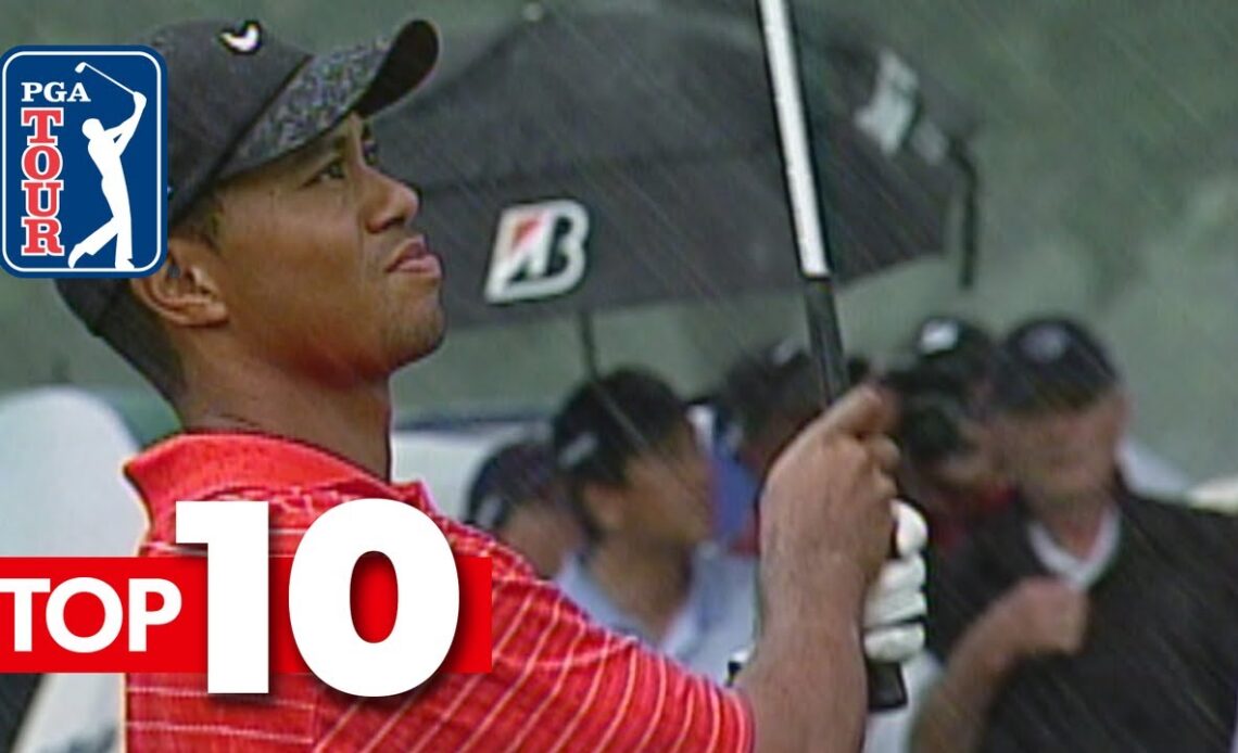 Tiger Woods' top-10 all-time shots in World Golf Championships