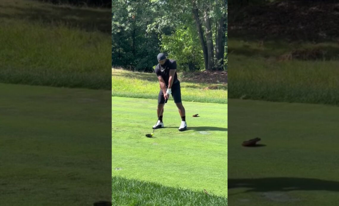 Tyron Woodley’s pre-shot routine 🤯 #shorts #LIVGolf #golf #ufc #mma