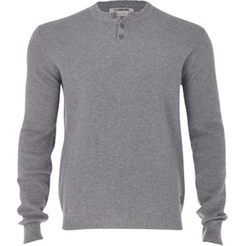 Linksoul - Waffle Henley Button Sweater
