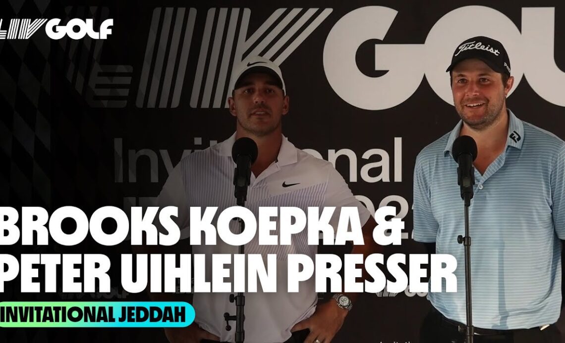 Brooks Koepka & Peter Uihlein Round 2 Press Conference | Invitational Jeddah
