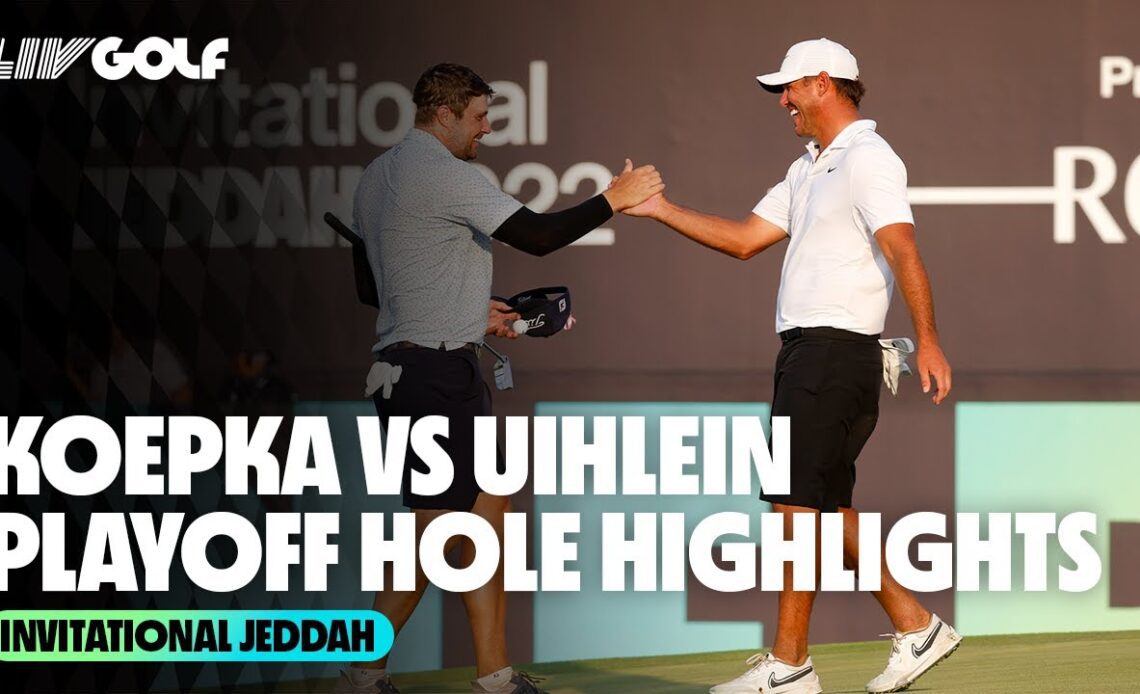 Brooks Koepka vs Peter Uihlein Playoff Highlights | Invitational Jeddah