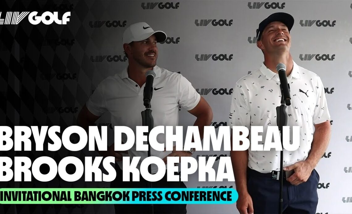 Bryson DeChambeau & Brooks Koepka Round 1 Press Conference | Invitational Bangkok