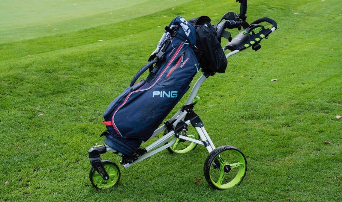 Caddymatic 360˚ Swivelease Three-Wheel Push Trolley