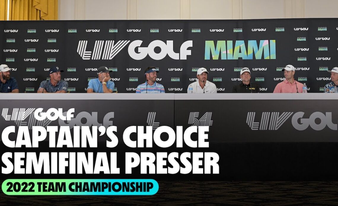 Captain's Choice Semifinal Presser | 2022 Team Championship