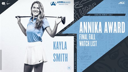 Kayla Smith On ANNIKA Award Watch List