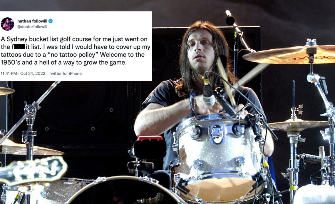 Kings Of Leon Drummer Hits Out At 'Bucket List' Sydney Course Over Tattoo Policy