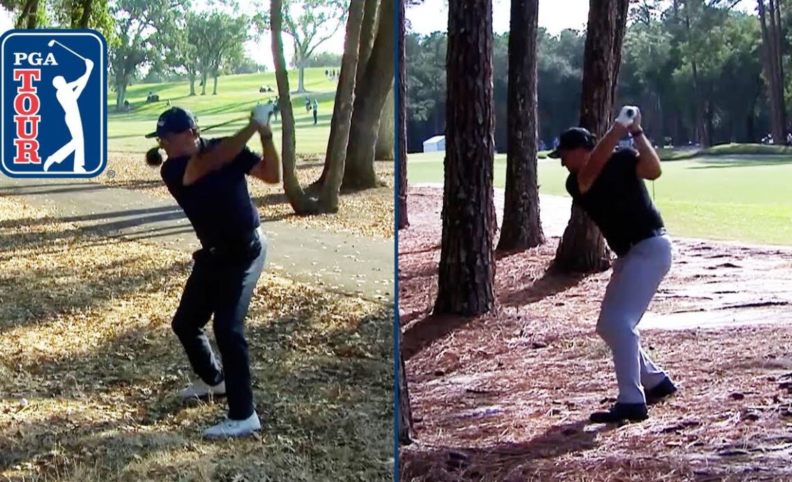Phil Mickelson hits driver off the woods in back-to-back tournaments