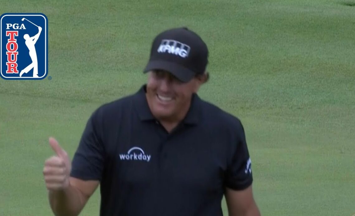 Phil Mickelson nearly aces the par-4 14th at THE CJ CUP 2019