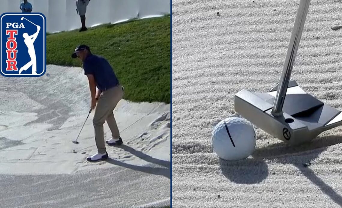 Putting from the bunker? Hodges' sandy putt leads to disastrous double bogey