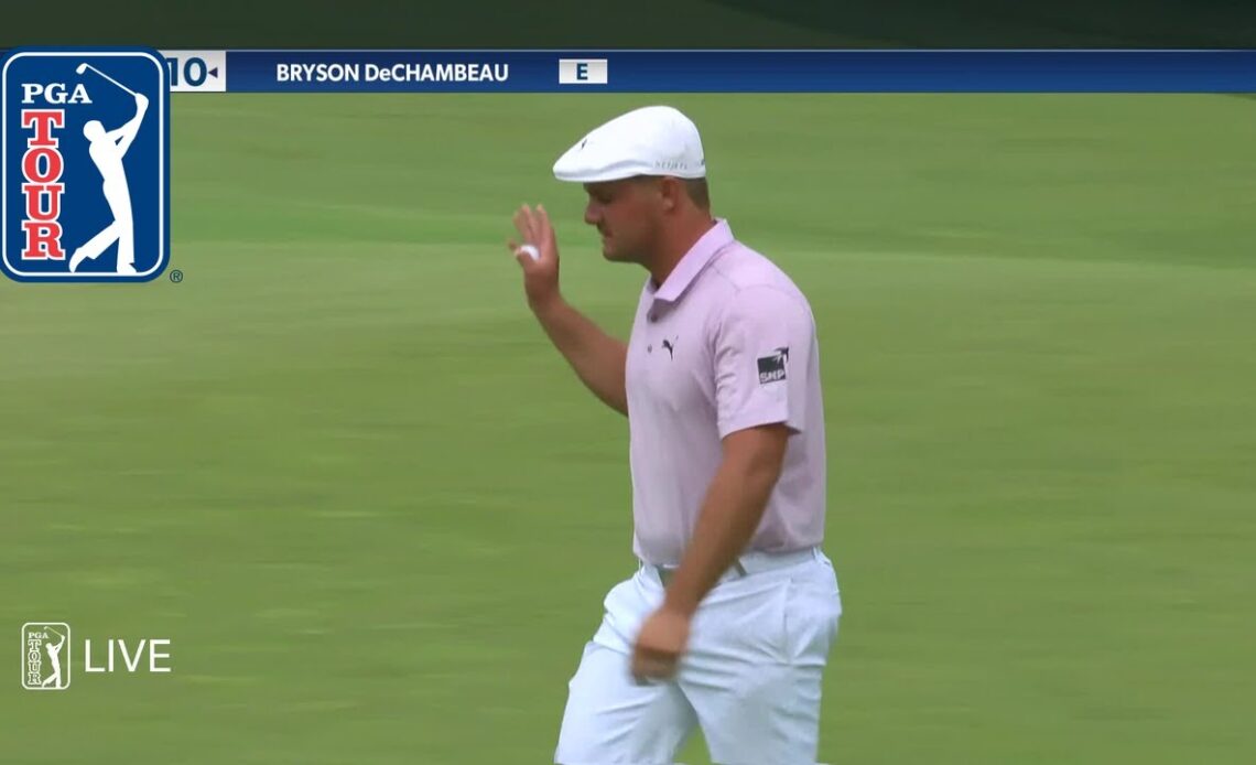 Bryson DeChambeau's 423-yard drive leads to birdie at the Memorial