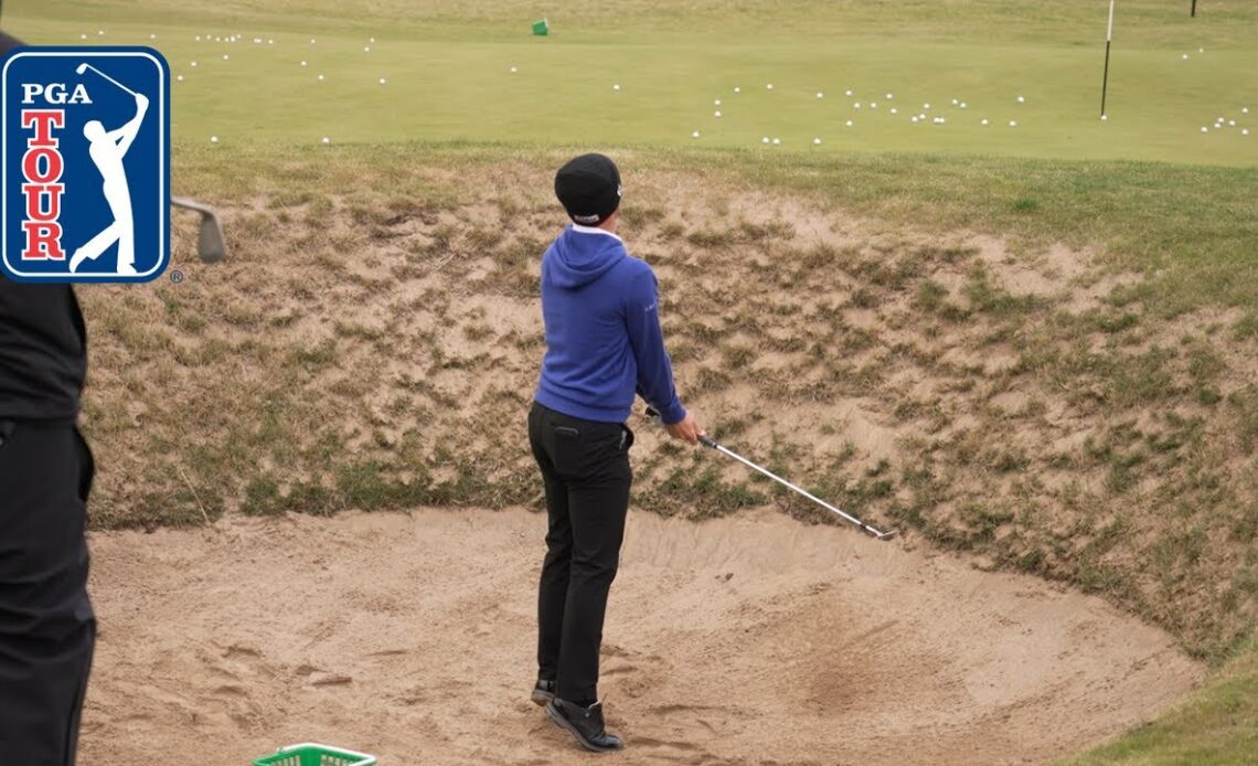 Justin Thomas' pot bunker practice routine