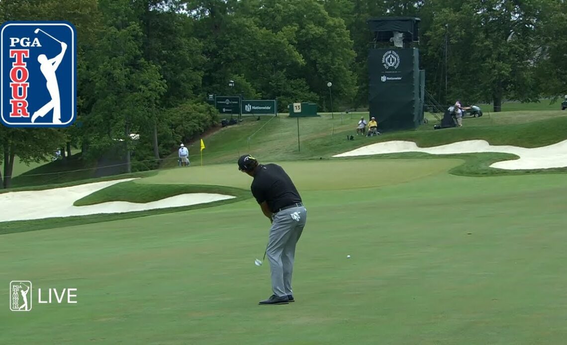 Phil Mickelson makes creative par at the Memorial