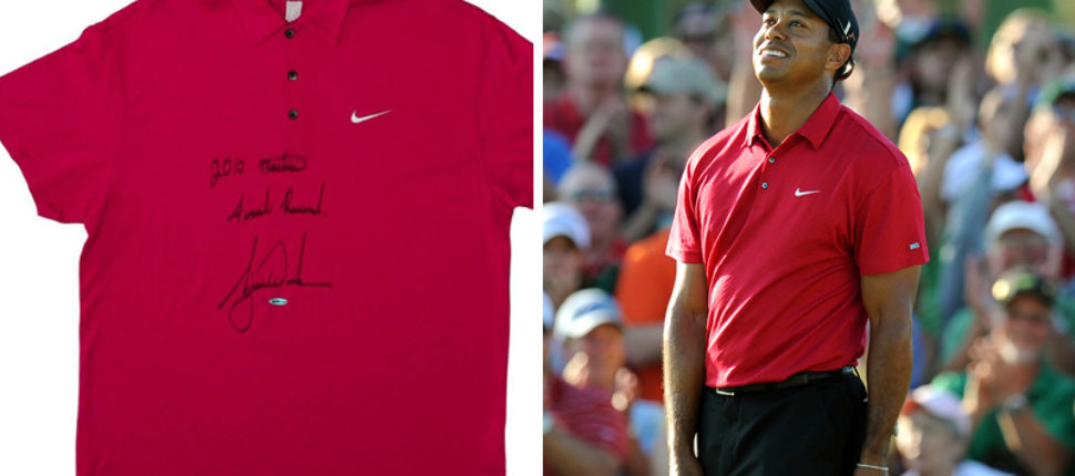 Tiger Woods Masters shirt to fetch vast sum
