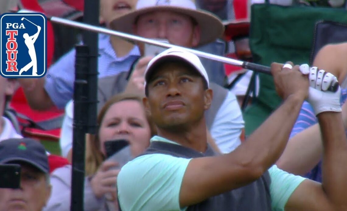 Tiger Woods nearly aces the 17th Island Green at THE PLAYERS 2019