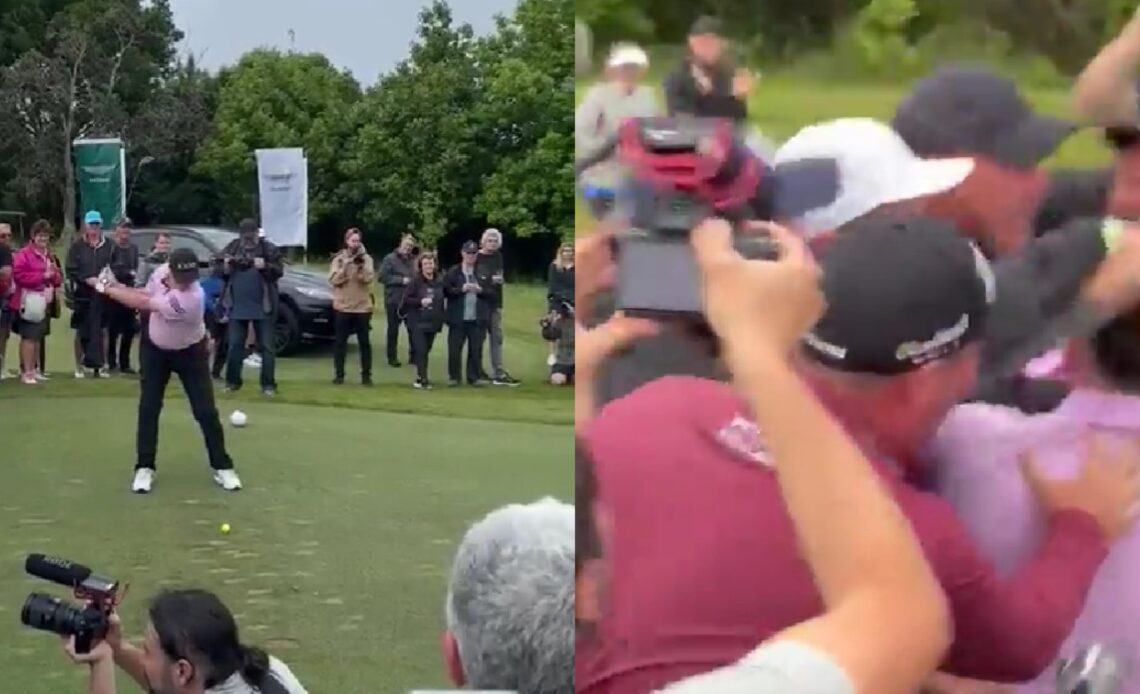 Former Prime Minister Makes Hole-In-One On Camera