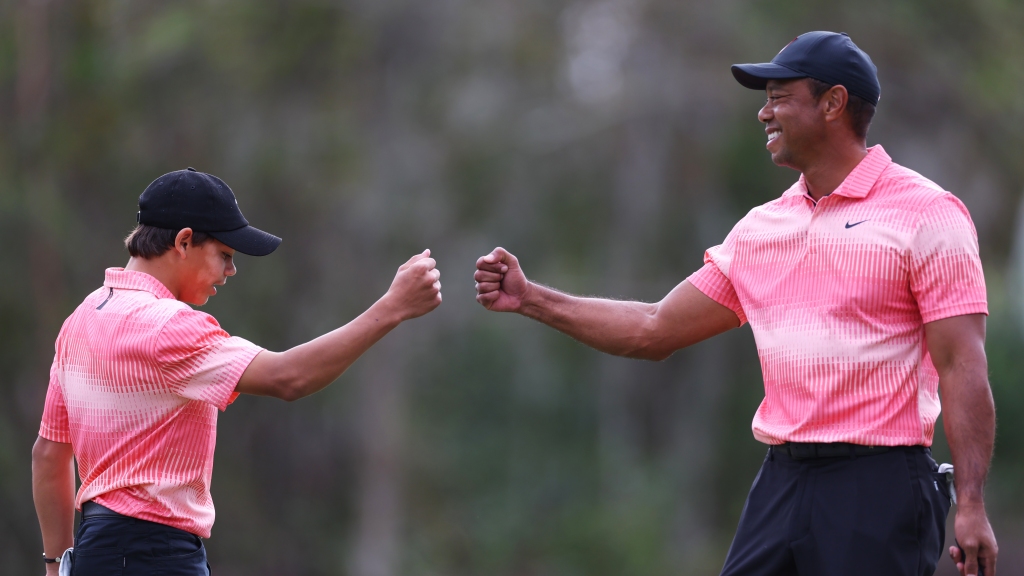 Tiger Woods and Charlie trail Team Thomas by two at PNC Championship