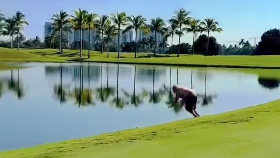 WATCH: John Daly Belly Flops Into Golf Course Lake