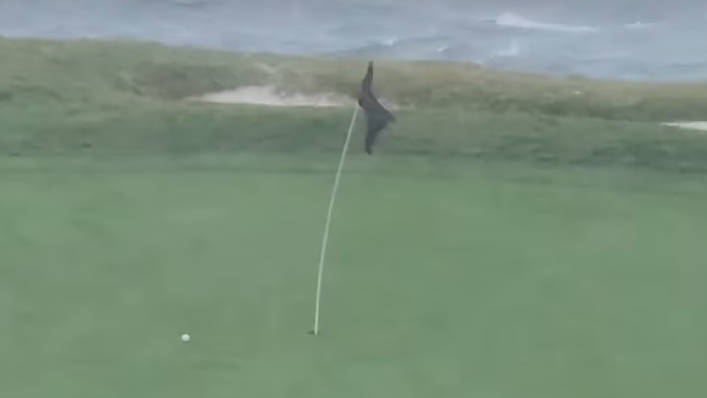Watch: Player Hits Driver To Three Feet In Gale At Pebble Beach's Seventh Hole