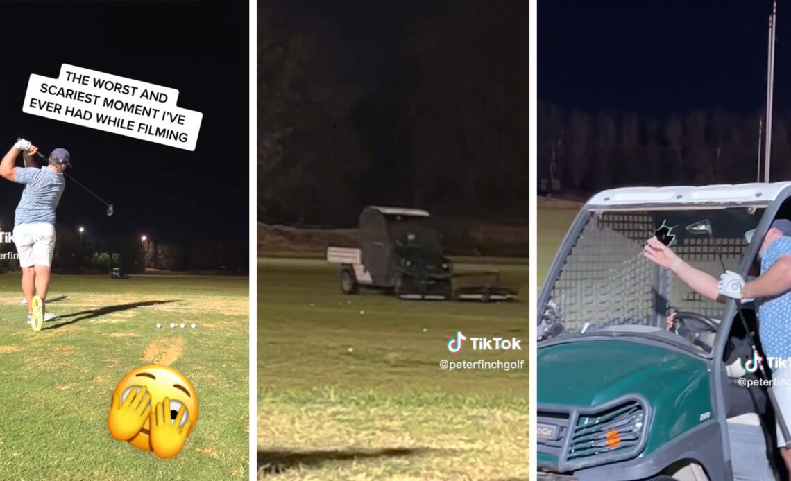 Peter Finch Details 'Scariest Moment' After Golf Ball Smashes Through Cart Windshield