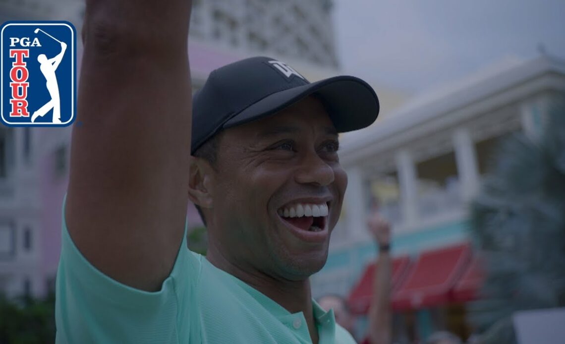 Tiger Woods wins Hero Shot at Baha Mar