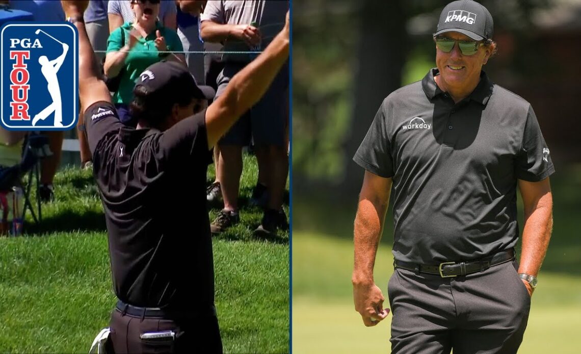 100 feet! Phil Mickelson's two monster putts at Travelers