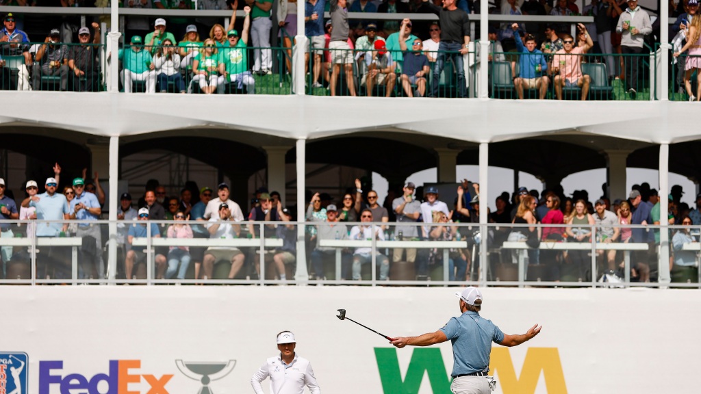 On the eve of the Super Bowl, the WM Phoenix Open certainly drew large crowds and didn’t fall short of providing entertainment.