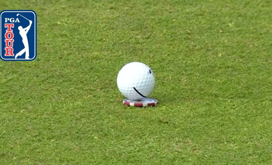 What are the odds?! Zalatoris' ball stops on Fitzpatrick's ball marker