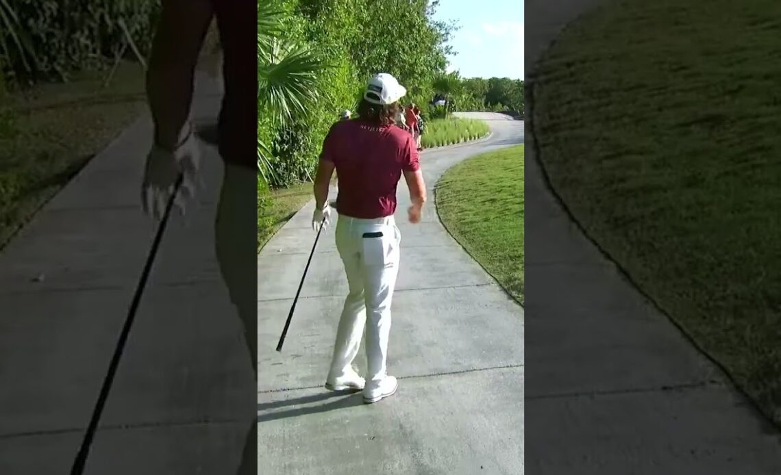 Cam Spins it Off the Cart Path! #golf #livgolf #sports #wow