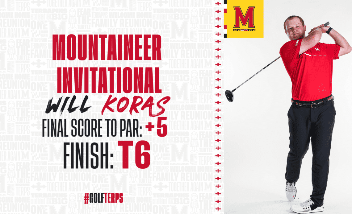 Koras with Top-10 Individual Performance, Maryland Concludes Play at the Mountaineer Invitational