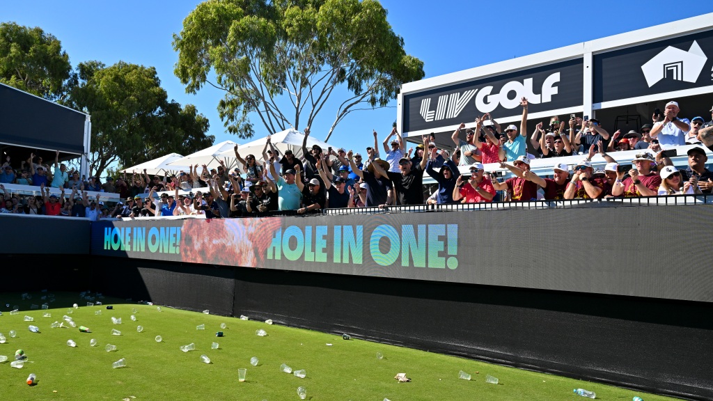 LIV Golf fans go wild as Chase Koepka makes ace in Australia