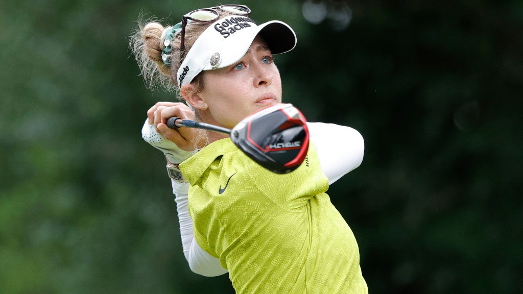 Nelly Korda near top of leaderboard