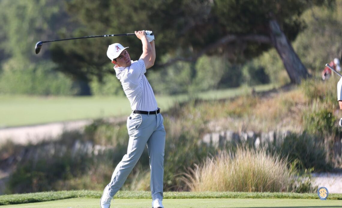 Ponder Tied for Clubhouse Lead, Alabama in Second after Opening Round of SEC Men’s Golf Championships