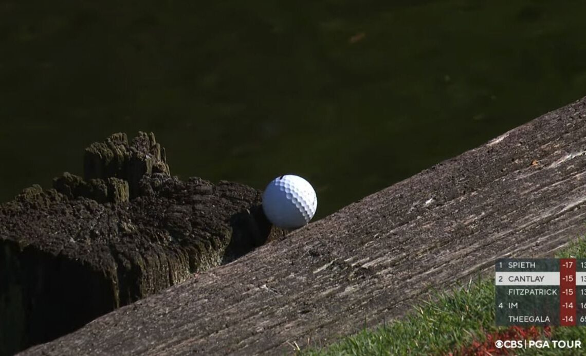 WATCH: Patrick Cantlay Plays Shot From Wooden Sleeper At RBC Heritage